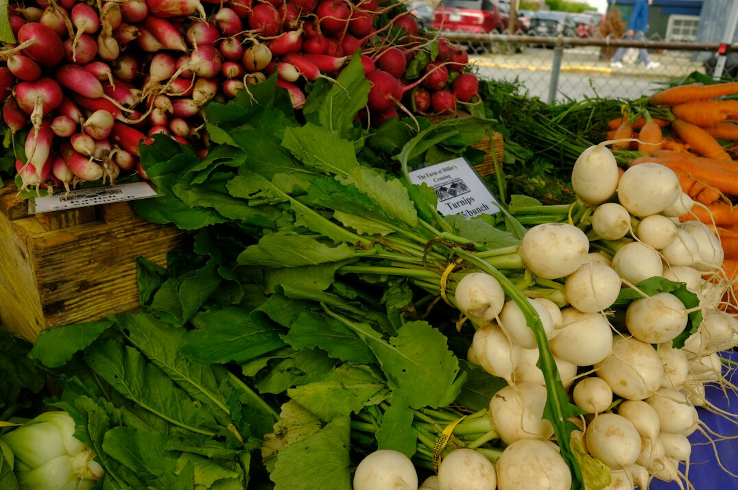 fresh polish vegetables at market