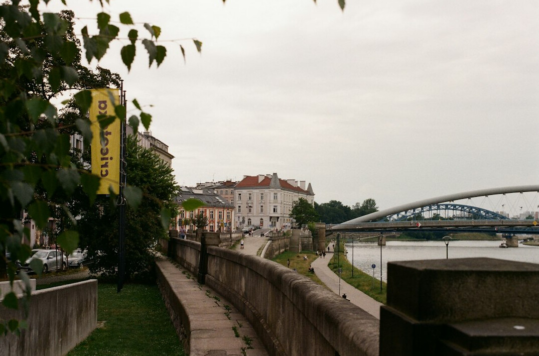 Wawel Castle on a hill above the Vistula river in Krakow